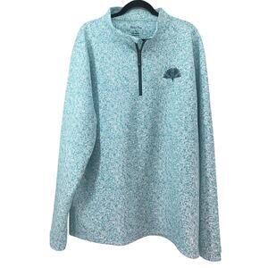 NICKY SEA NWOT 1/4 Zip Golf Pullover Mens Amen Corner PEACOCK SZ XL Blue